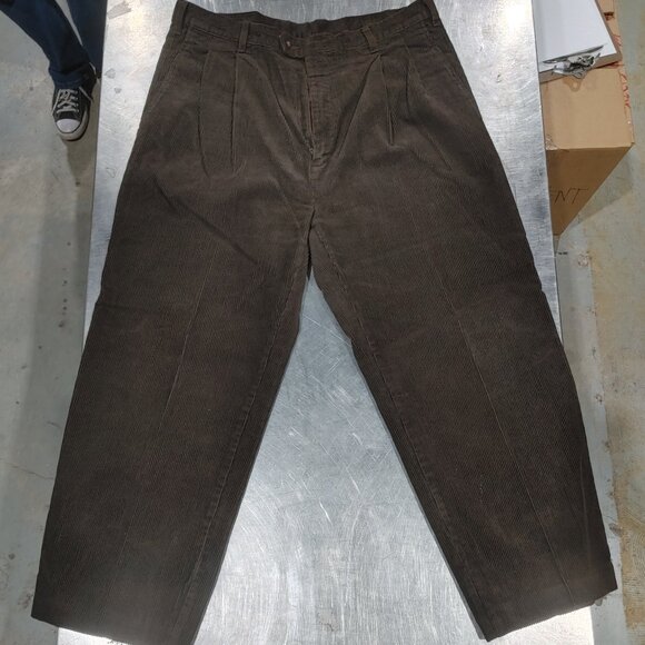 Good Condition Chaps Ralph Lauren 100% Cotton Brown Corduroy Jeans Size 38x34 - Picture 1 of 4